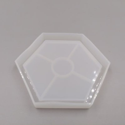 MOLDE DE SILICONE - BANDEJA HEXAGONAL 10 cm