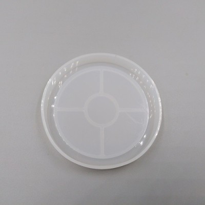 SILICONE MOULD - ROUND COASTER WITH RIM 8CM