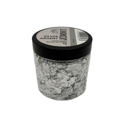 Copos de plata para Jesmonite 5gr (metal flakes silver)